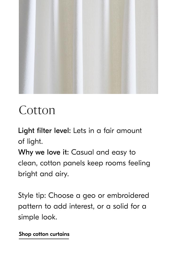 cotton curtains